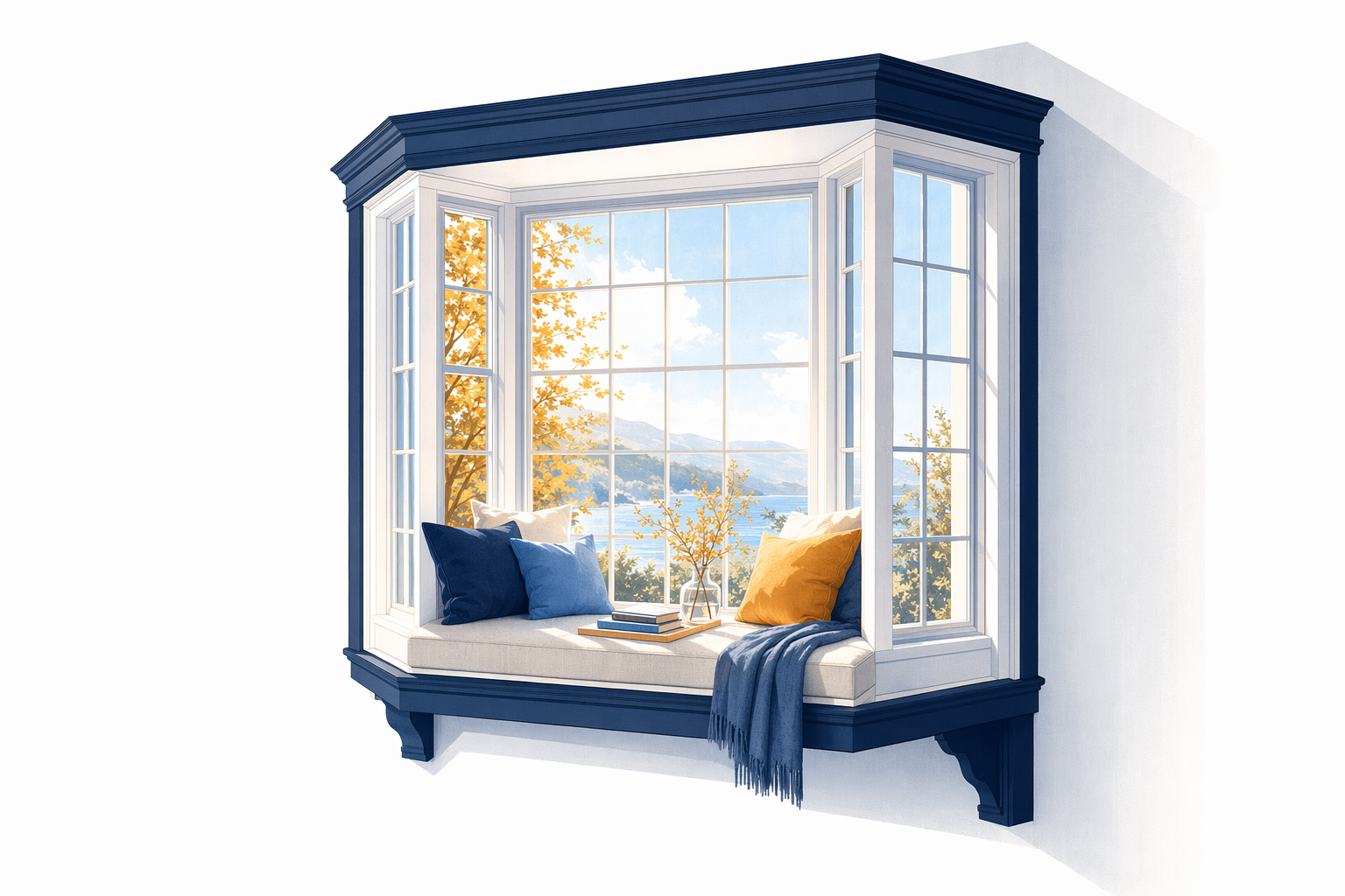 Illustration for Bay & bow windows