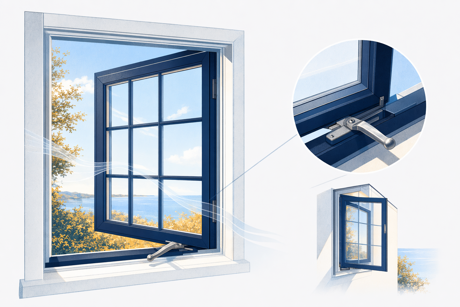 Illustration for Casement & awning windows