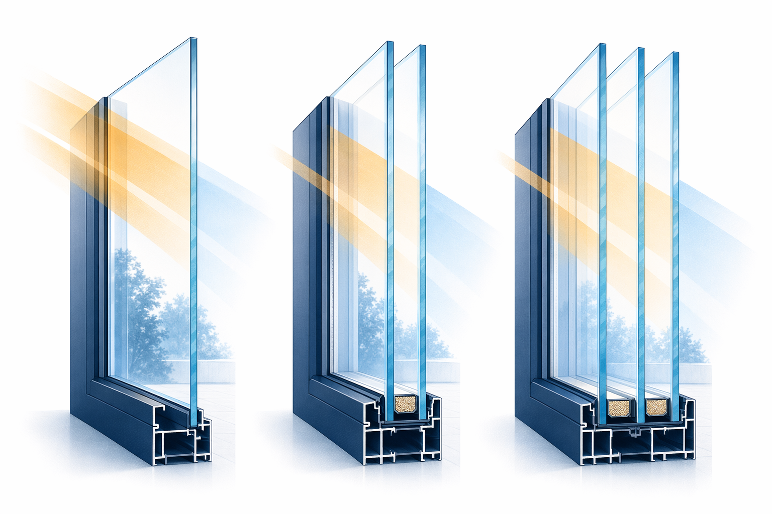 Illustration for Window glass packages compared