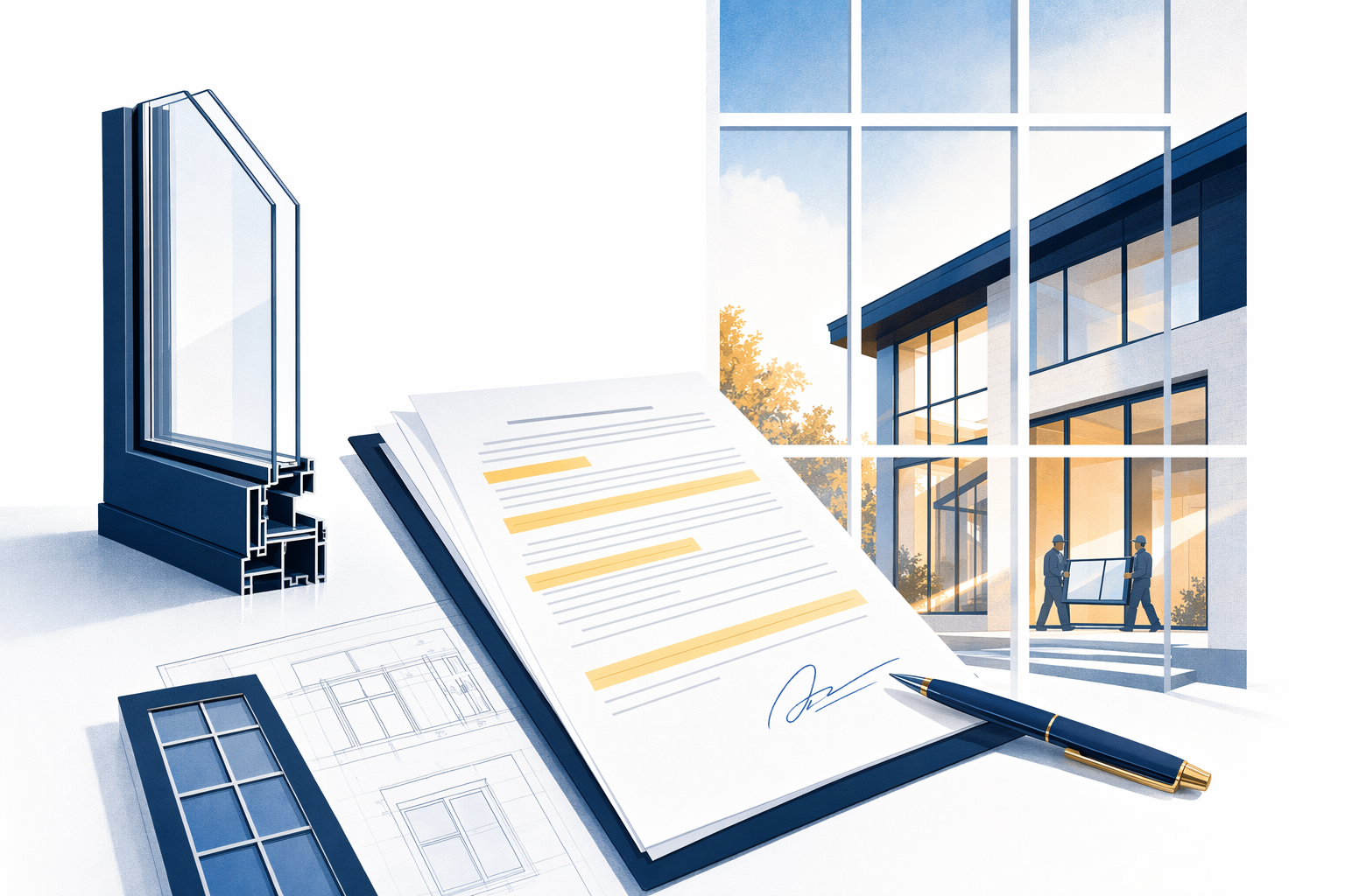 Illustration for What a window installation contract should include